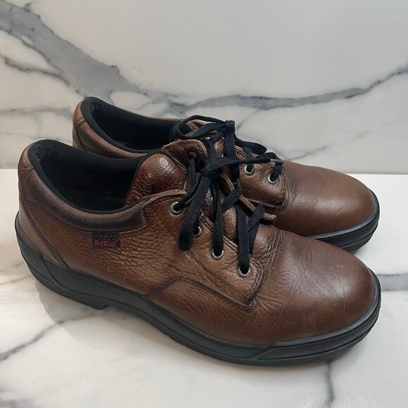 Red Wing 6611 Men's Brown Leather Steel Toe Lace-Up Work Shoes Sz 10 D Safety - Picture 1 of 9